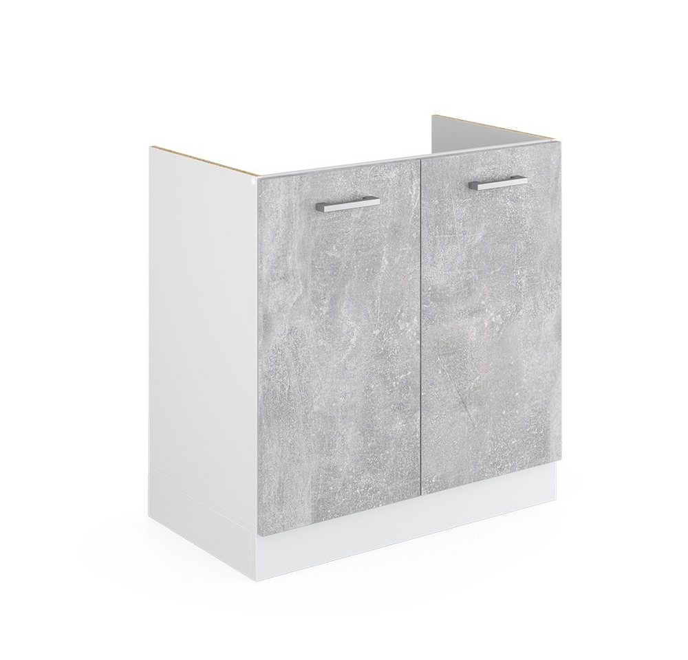 Vicco Schranksystem R-Line, Beton/Weiß, 80 cm mit Türen, ohne Arbeitsplatte Vicco Schranksystem R-Line, Beton/Weiß, 80 cm mit Türen, ohne Arbeitsplatte von Vicco