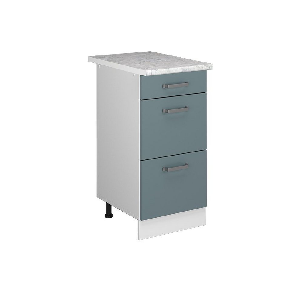 Vicco Schranksystem R-Line, Blau-Grau/Weiß, 40 cm mit Schubladen Vicco Schranksystem R-Line, Blau-Grau/Weiß, 40 cm mit Schubladen von Vicco