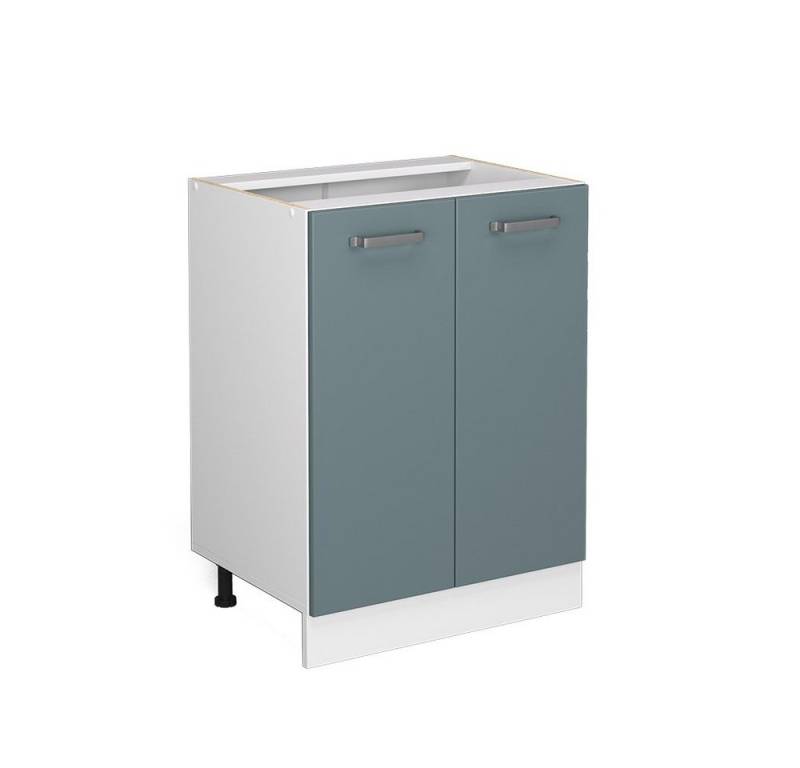 Vicco Schranksystem R-Line, Blau-Grau/Weiß, 60 cm mit Türen, ohne Arbeitsplatte von Vicco