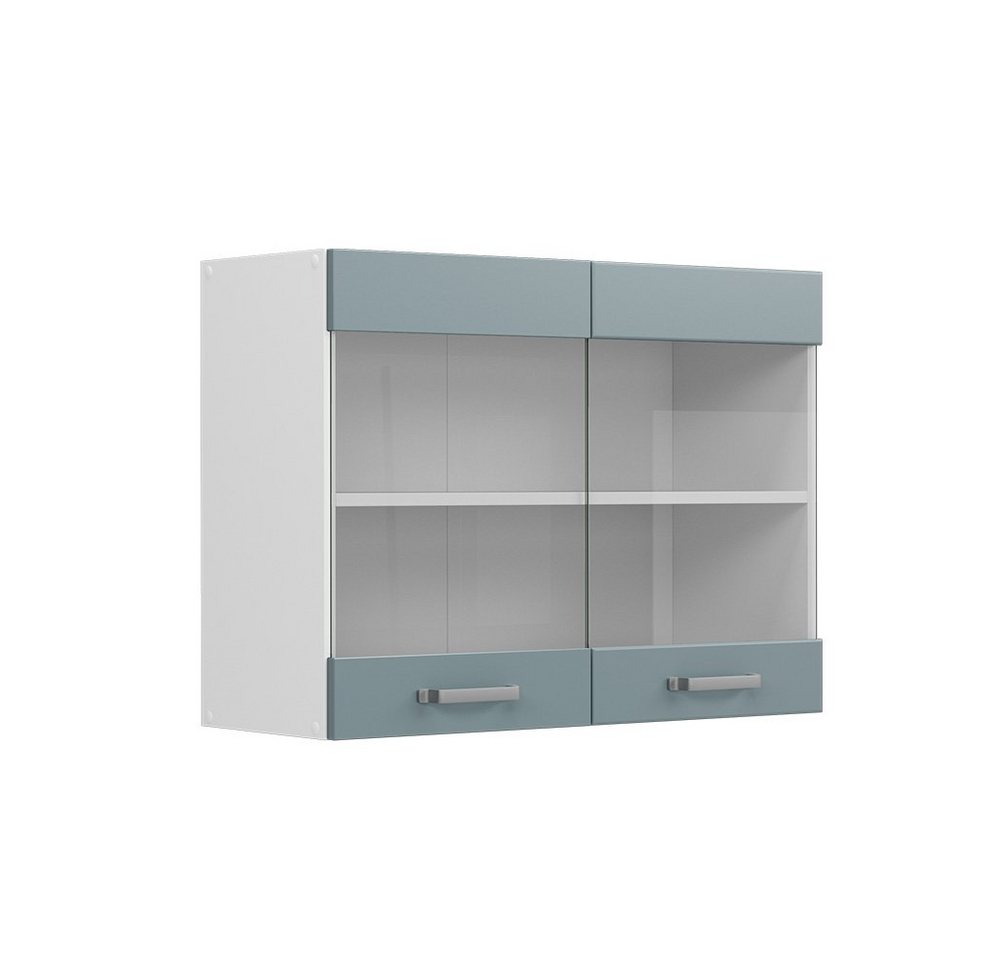 Vicco Schranksystem R-Line, Blau-Grau/Weiß, 80 cm mit Glastüren Vicco Schranksystem R-Line, Blau-Grau/Weiß, 80 cm mit Glastüren von Vicco