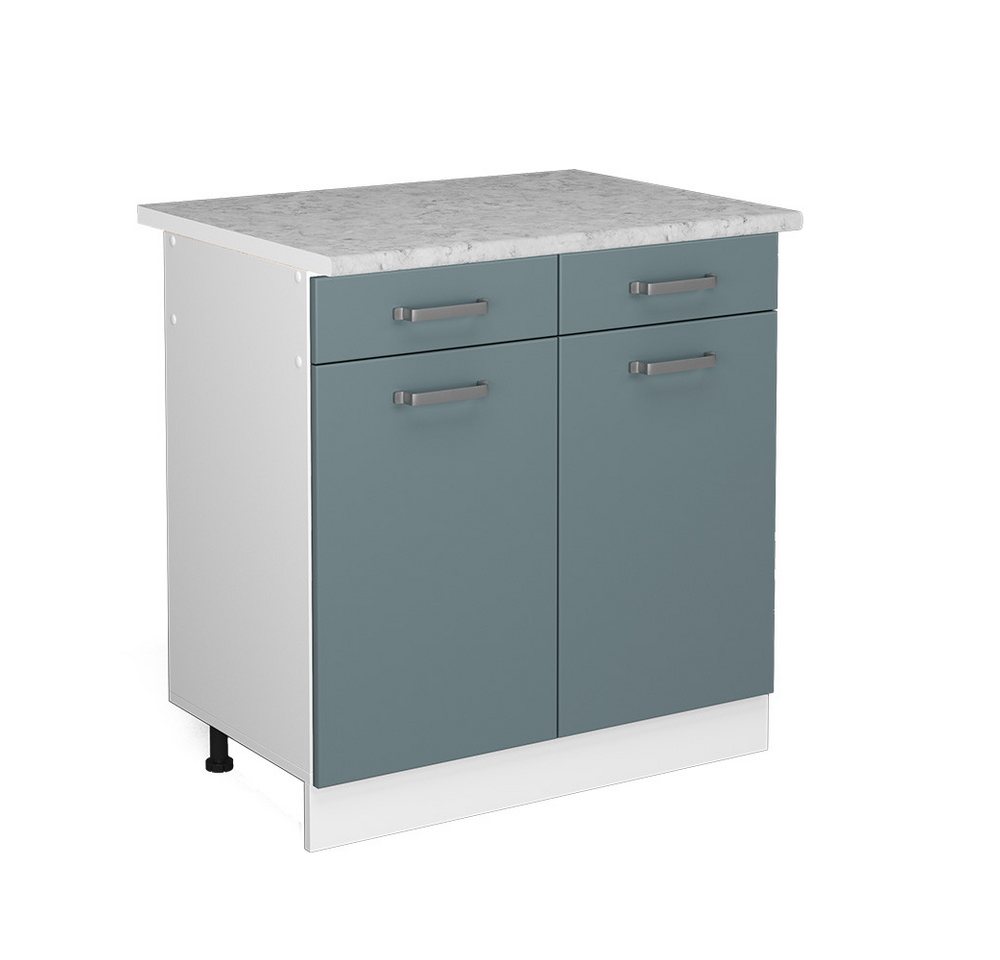 Vicco Schranksystem R-Line, Blau-Grau/Weiß, 80cm mit Schubladen und Türen, mit AP Vicco Schranksystem R-Line, Blau-Grau/Weiß, 80cm mit Schubladen und Türen, mit AP von Vicco