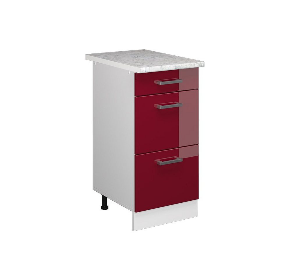 Vicco Schranksystem R-Line, Bordeaux Hochglanz/Weiß, 40 cm mit Schubladen Vicco Schranksystem R-Line, Bordeaux Hochglanz/Weiß, 40 cm mit Schubladen von Vicco