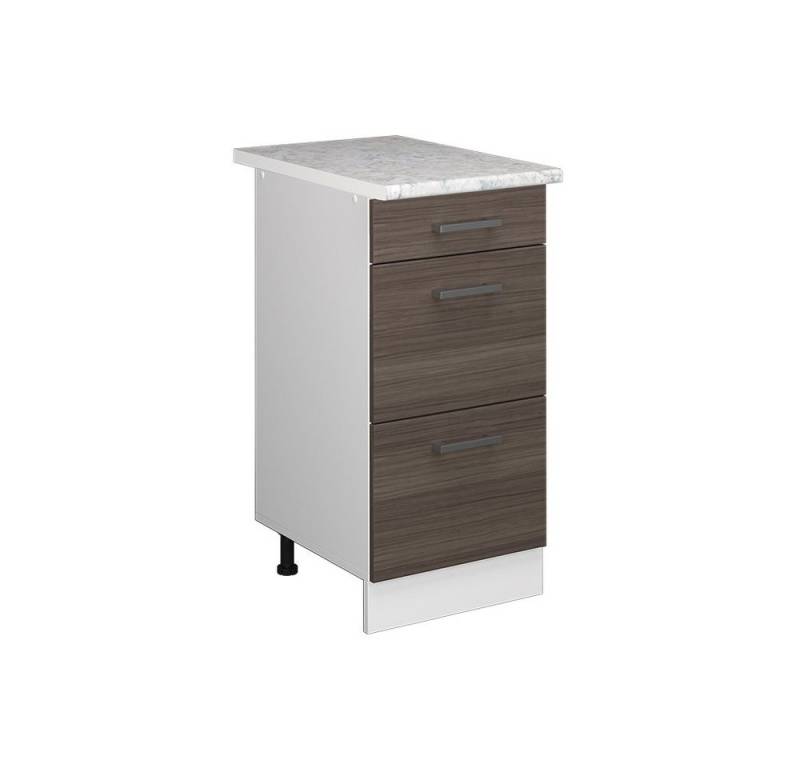 Vicco Schranksystem R-Line, Grau/Weiß, 40 cm mit Schubladen von Vicco