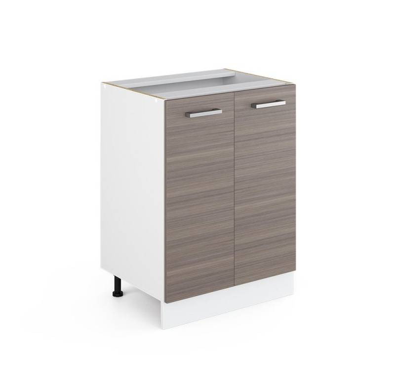 Vicco Schranksystem R-Line, Grau/Weiß, 60 cm mit Türen, ohne Arbeitsplatte von Vicco