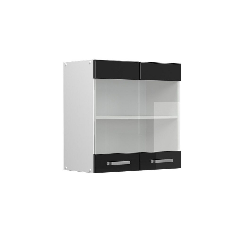 Vicco Schranksystem R-Line, Schwarz Hochglanz/Weiß, 60 cm mit Glastüren Vicco Schranksystem R-Line, Schwarz Hochglanz/Weiß, 60 cm mit Glastüren von Vicco