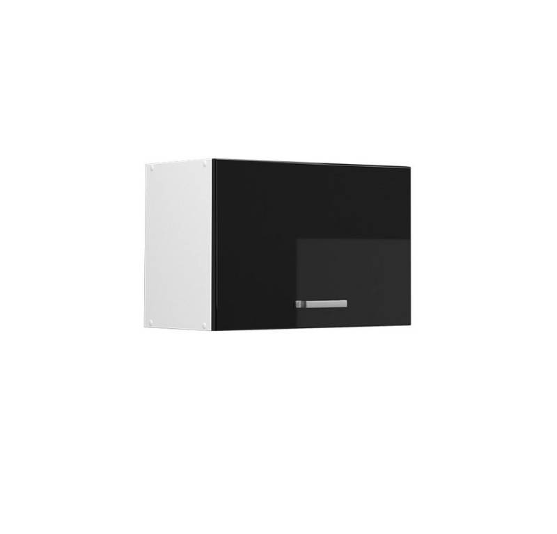 Vicco Schranksystem R-Line, Schwarz Hochglanz/Weiß, 60 cm mit Lifttür von Vicco
