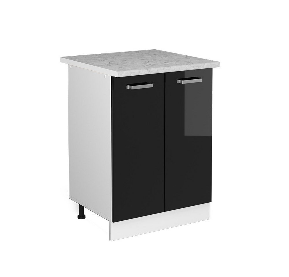 Vicco Schranksystem R-Line, Schwarz Hochglanz/Weiß, 60 cm mit Türen, mit Arbeitsplatte Vicco Schranksystem R-Line, Schwarz Hochglanz/Weiß, 60 cm mit Türen, mit Arbeitsplatte von Vicco