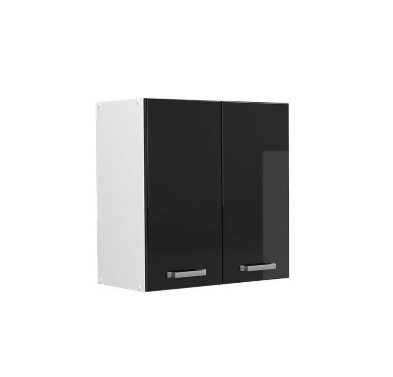 Vicco Schranksystem R-Line, Schwarz Hochglanz/Weiß, 60 cm mit Türen von Vicco