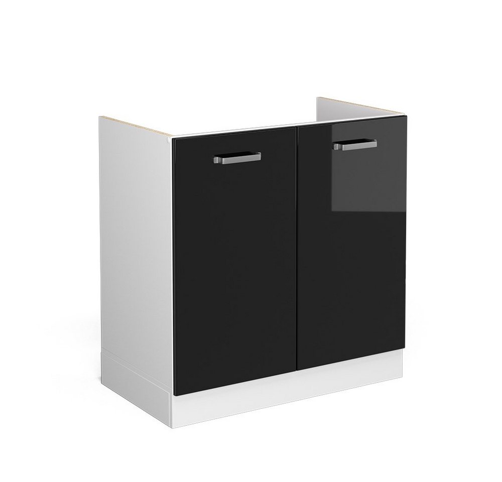 Vicco Schranksystem R-Line, Schwarz Hochglanz/Weiß, 80 cm mit Türen, ohne Arbeitsplatte Vicco Schranksystem R-Line, Schwarz Hochglanz/Weiß, 80 cm mit Türen, ohne Arbeitsplatte von Vicco
