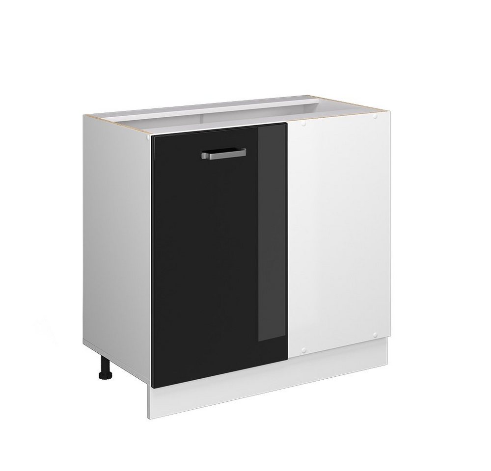 Vicco Schranksystem R-Line, Schwarz Hochglanz/Weiß, 86 cm mit Tür, ohne Arbeitsplatte Vicco Schranksystem R-Line, Schwarz Hochglanz/Weiß, 86 cm mit Tür, ohne Arbeitsplatte von Vicco
