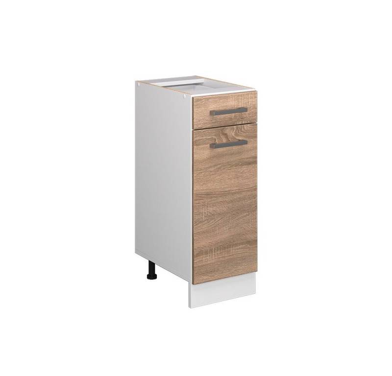 Vicco Schranksystem R-Line, Sonoma/Weiß, 30 cm mit Schublade, ohne Arbeitsplatte von Vicco