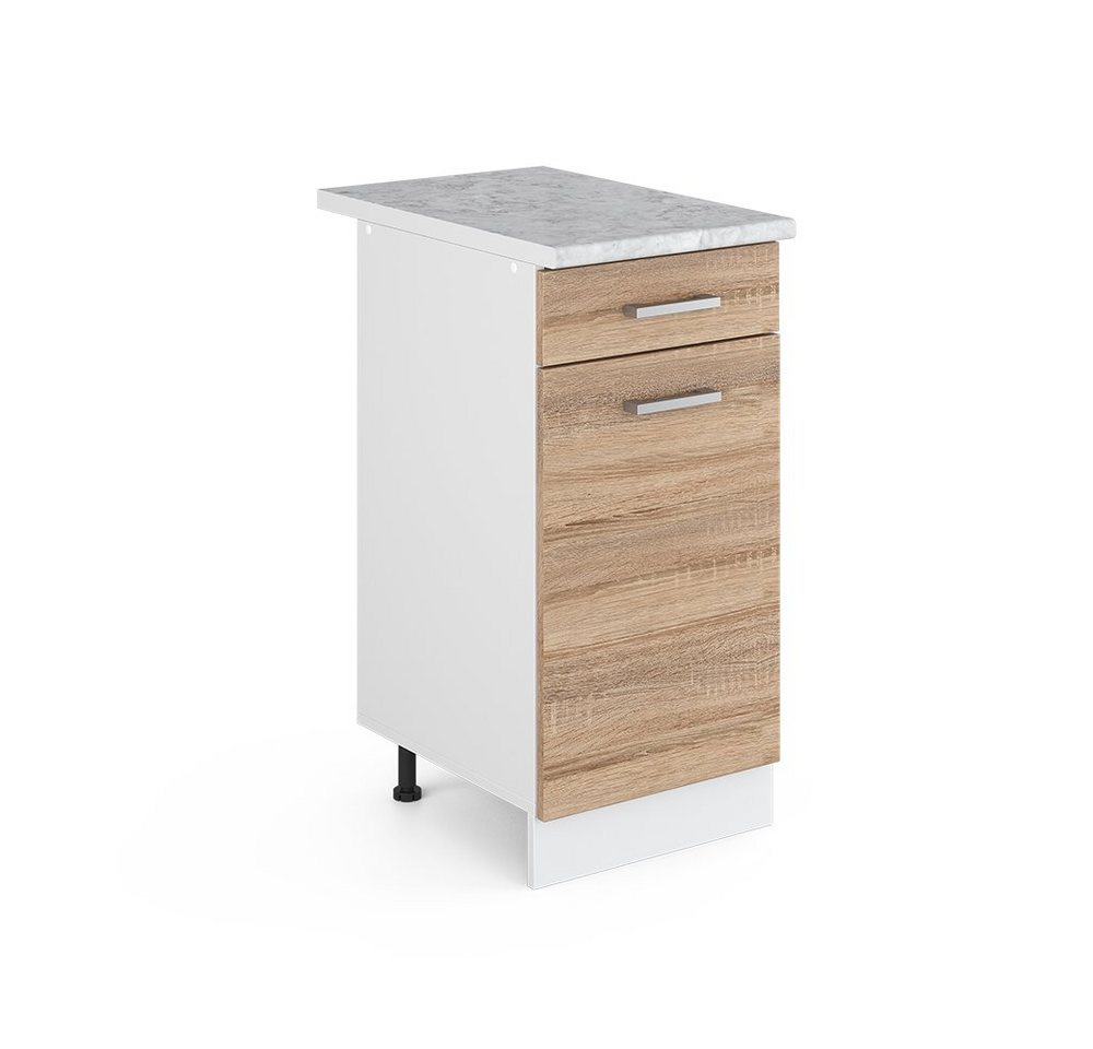 Vicco Schranksystem R-Line, Sonoma/Weiß, 40 cm mit Schublade, mit Arbeitsplatte Vicco Schranksystem R-Line, Sonoma/Weiß, 40 cm mit Schublade, mit Arbeitsplatte von Vicco
