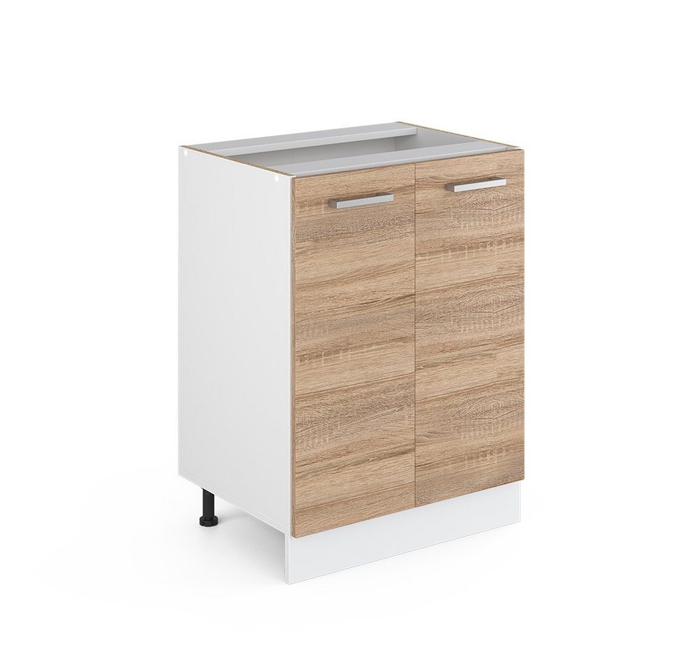 Vicco Schranksystem R-Line, Sonoma/Weiß, 60 cm mit Türen, ohne Arbeitsplatte Vicco Schranksystem R-Line, Sonoma/Weiß, 60 cm mit Türen, ohne Arbeitsplatte von Vicco