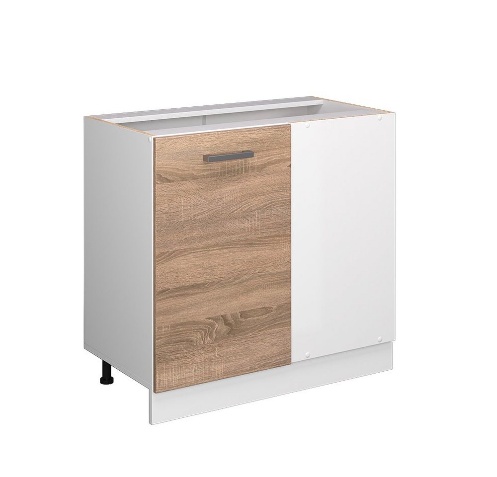 Vicco Schranksystem R-Line, Sonoma/Weiß, 86 cm mit Tür, ohne Arbeitsplatte Vicco Schranksystem R-Line, Sonoma/Weiß, 86 cm mit Tür, ohne Arbeitsplatte von Vicco