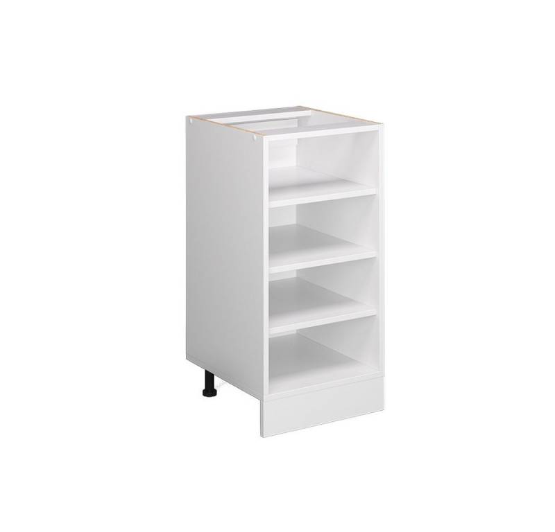 Vicco Schranksystem R-Line, Weiß/Weiß, 40 cm mit offenen Regalen, ohne Arbeitsplatte von Vicco