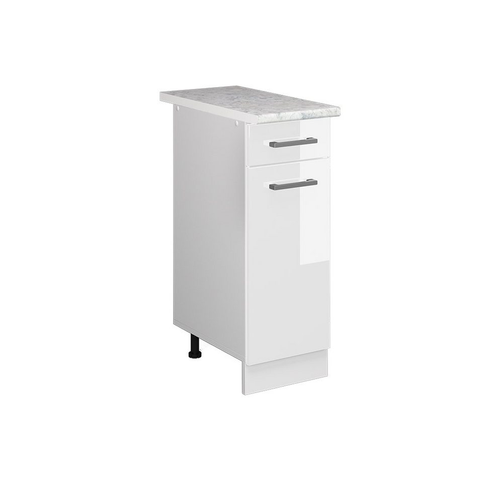 Vicco Schranksystem R-Line, Weiß Hochglanz/Weiß, 30 cm mit Schublade, mit Arbeitsplatte Vicco Schranksystem R-Line, Weiß Hochglanz/Weiß, 30 cm mit Schublade, mit Arbeitsplatte von Vicco