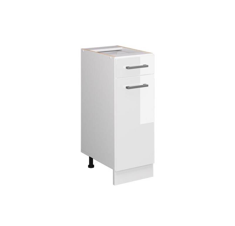 Vicco Schranksystem R-Line, Weiß Hochglanz/Weiß, 30 cm mit Schublade, ohne Arbeitsplatte von Vicco