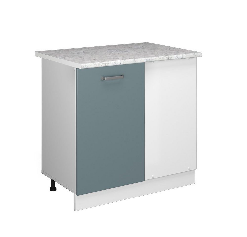 Vicco Schranksystem R-Line, Blau-Grau/Weiß, 86 cm mit Tür, mit Arbeitsplatte Vicco Schranksystem R-Line, Blau-Grau/Weiß, 86 cm mit Tür, mit Arbeitsplatte von Vicco