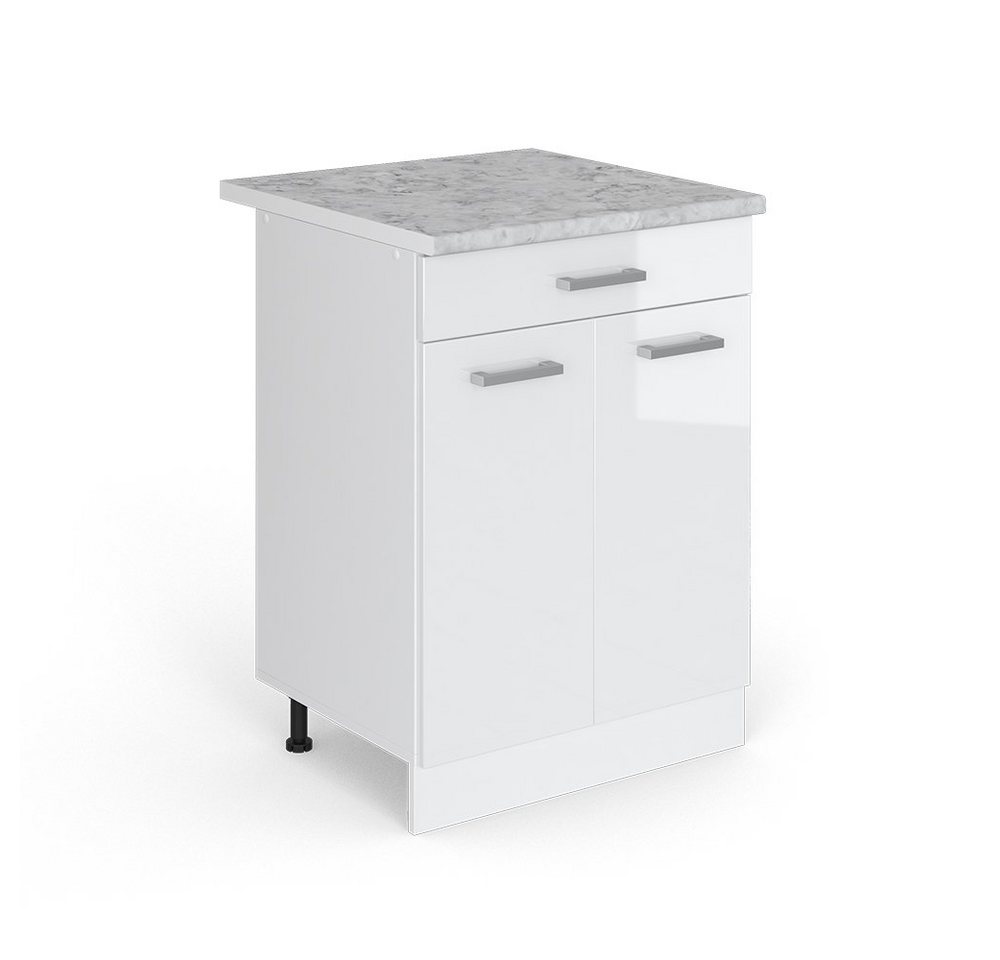 Vicco Schranksystem R-Line, Weiß Hochglanz/Weiß, 60 cm mit Schubladen Vicco Schranksystem R-Line, Weiß Hochglanz/Weiß, 60 cm mit Schubladen von Vicco