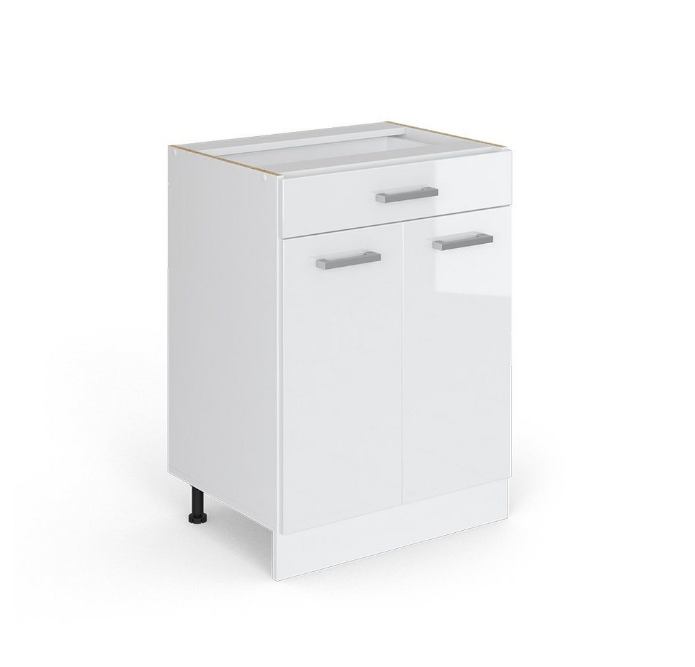 Vicco Schranksystem R-Line, Weiß Hochglanz/Weiß, 60cm mit Schubladen, ohne AP Vicco Schranksystem R-Line, Weiß Hochglanz/Weiß, 60cm mit Schubladen, ohne AP von Vicco