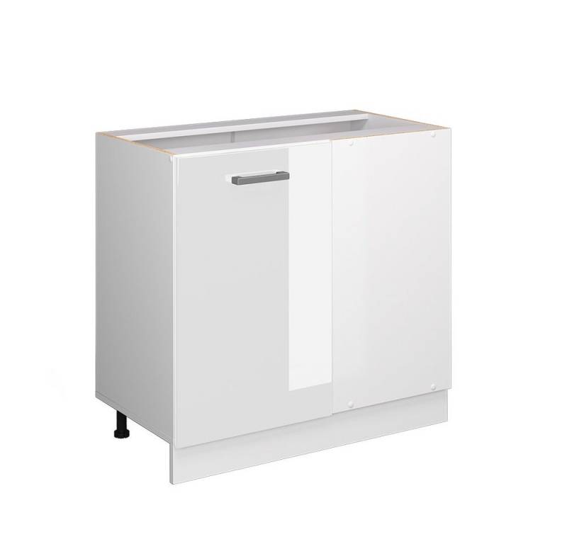 Vicco Schranksystem R-Line, Weiß Hochglanz/Weiß, 86 cm mit Tür, mit Arbeitsplatte von Vicco