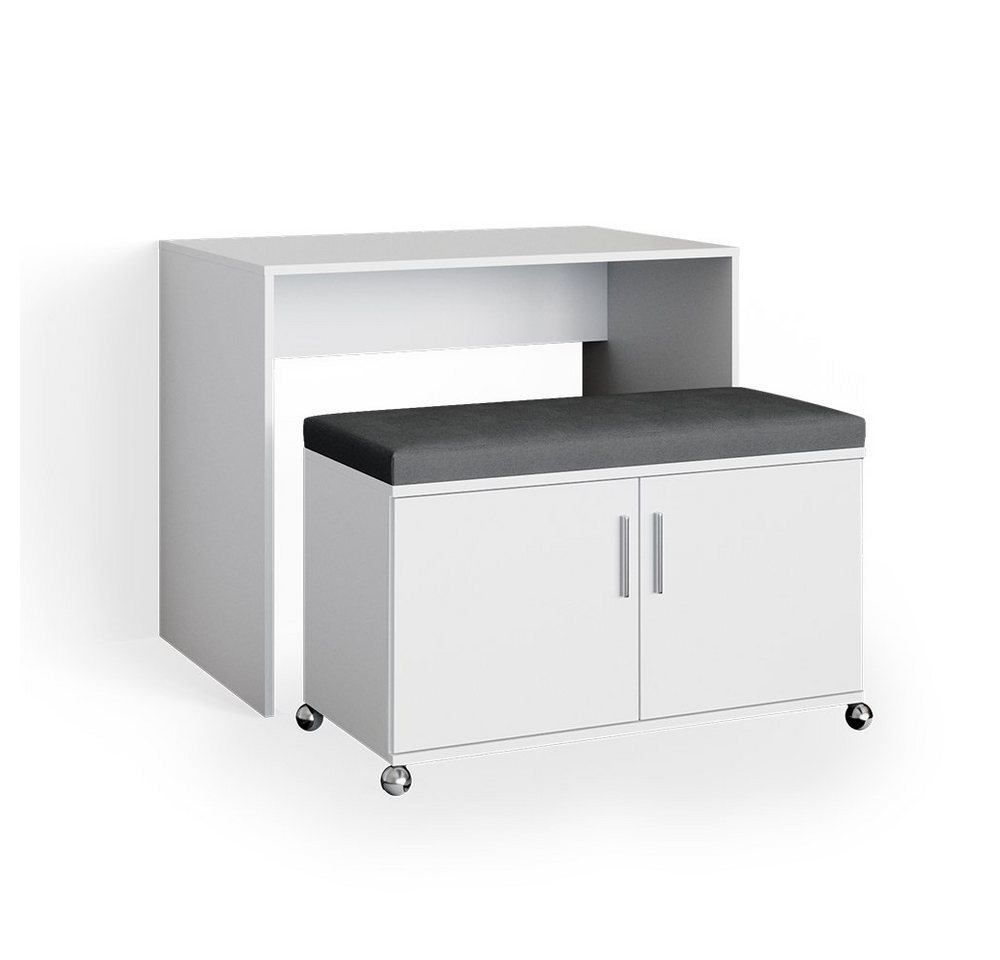 Vicco Laptoptisch Flona, Weiß/Anthrazit, 93.2 cm Vicco Laptoptisch Flona, Weiß/Anthrazit, 93.2 cm von Vicco