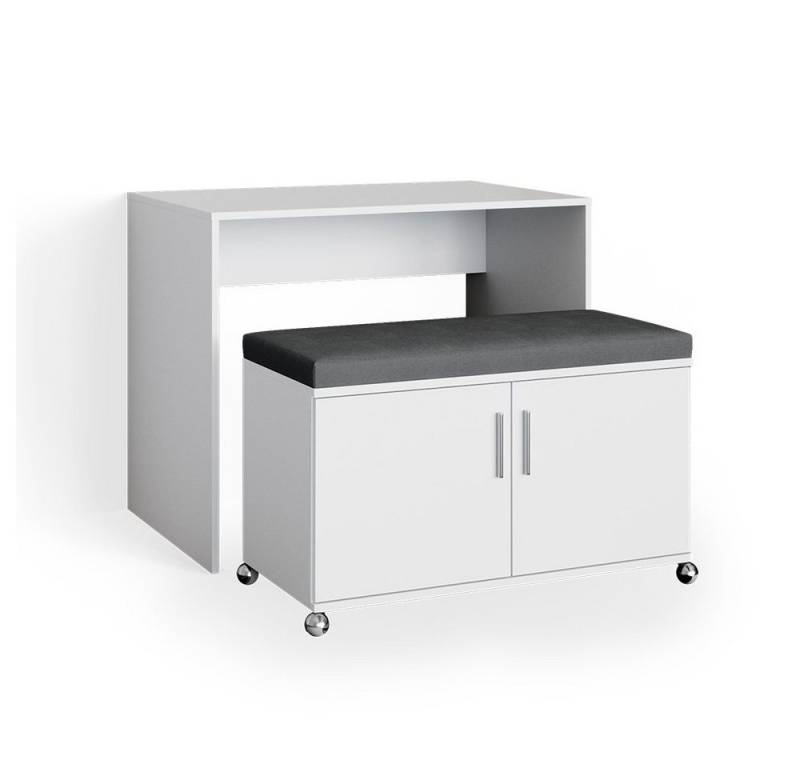 Vicco Laptoptisch Flona, Weiß/Anthrazit, 93.2 cm von Vicco