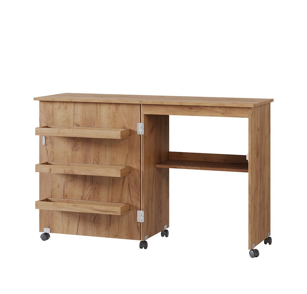 Vicco Schreibtisch Carmen, Eiche, 118 x 77.5 cm mit 3 Regalfächer Vicco Schreibtisch Carmen, Eiche, 118 x 77.5 cm mit 3 Regalfächer von Vicco