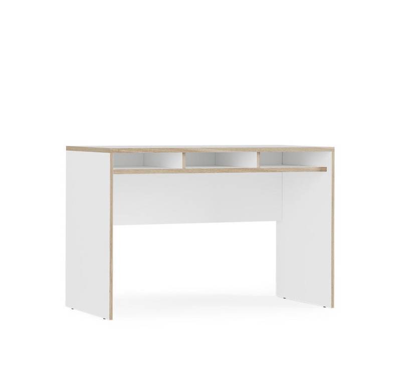 Vicco Schreibtisch Tetrix, Weiß/Nordik, 112 x 55 cm mit 3 Fächern von Vicco