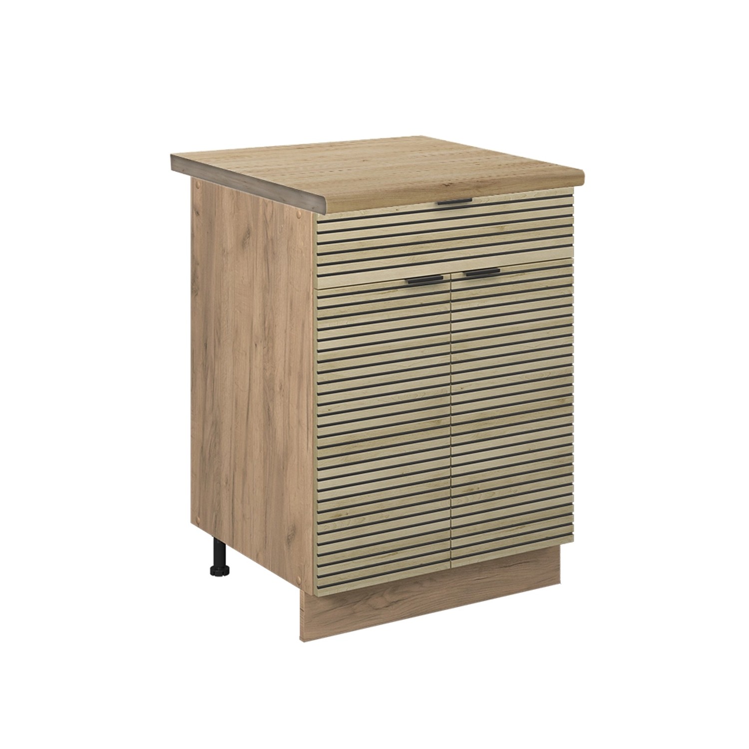 Vicco Schubunterschrank Fame-Line Eiche Paneel 60 cm mit Schublade AP Eiche von Vicco