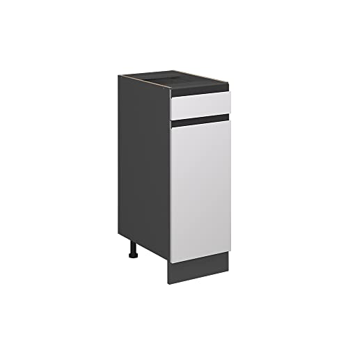 Vicco Küchenunterschrank R-Line, Weiß/Anthrazit, 30 cm J-Shape, ohne Arbeitsplatte von Vicco