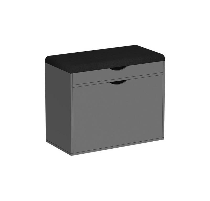 Vicco Schuhbank Schufy, Anthrazit/Schwarz, 60 x 51 cm mit 2 Fächern von Vicco