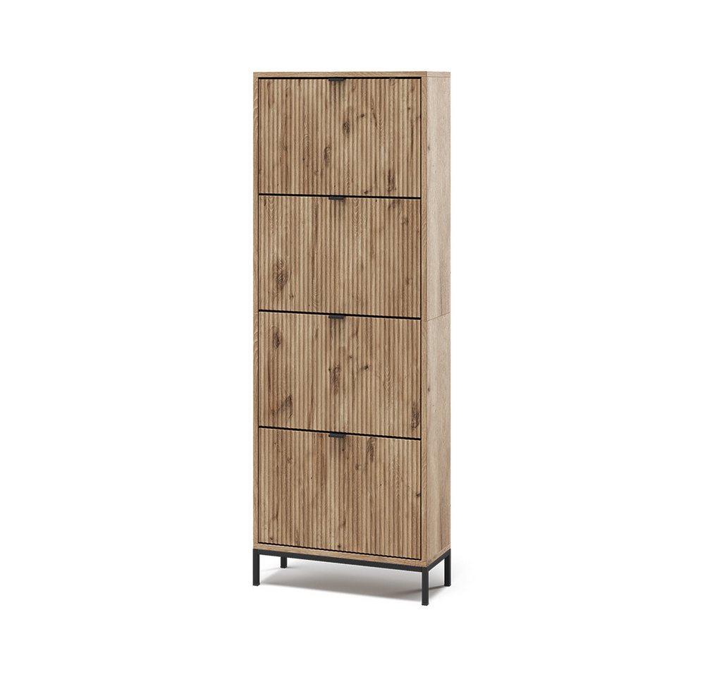 Vicco Schuhkipper Eliza, Viking Oak, 60 x 168 cm mit 4 Klappschubladen Vicco Schuhkipper Eliza, Viking Oak, 60 x 168 cm mit 4 Klappschubladen von Vicco