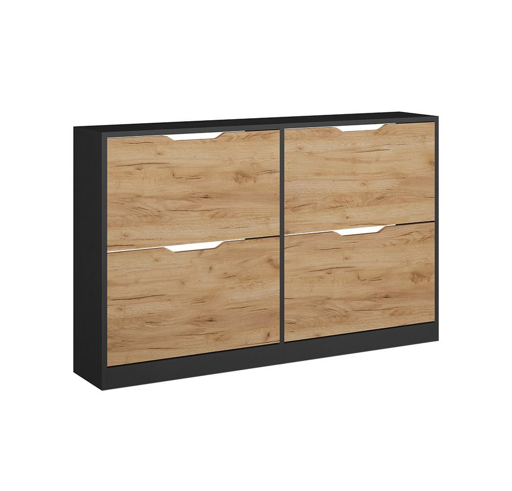 Vicco Schuhkipper Luca, Anthrazit/Goldkraft Eiche, 116.6 x 72.5 cm mit 4 Fächern Vicco Schuhkipper Luca, Anthrazit/Goldkraft Eiche, 116.6 x 72.5 cm mit 4 Fächern von Vicco