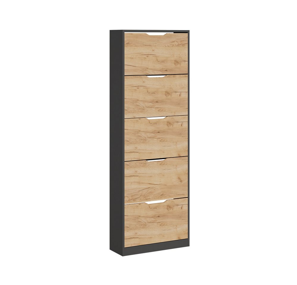 Vicco Schuhkipper Luca, Anthrazit/Goldkraft Eiche, 22 x 169 cm mit 5 Fächern Vicco Schuhkipper Luca, Anthrazit/Goldkraft Eiche, 22 x 169 cm mit 5 Fächern von Vicco