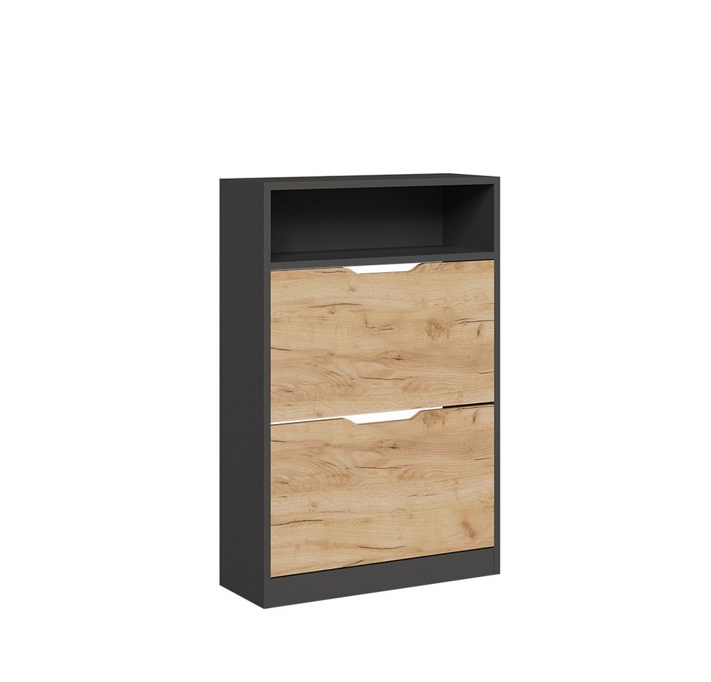 Vicco Schuhkipper Luca, Anthrazit/Goldkraft Eiche, 22 x 89.5 cm mit 2 Fächern Vicco Schuhkipper Luca, Anthrazit/Goldkraft Eiche, 22 x 89.5 cm mit 2 Fächern von Vicco