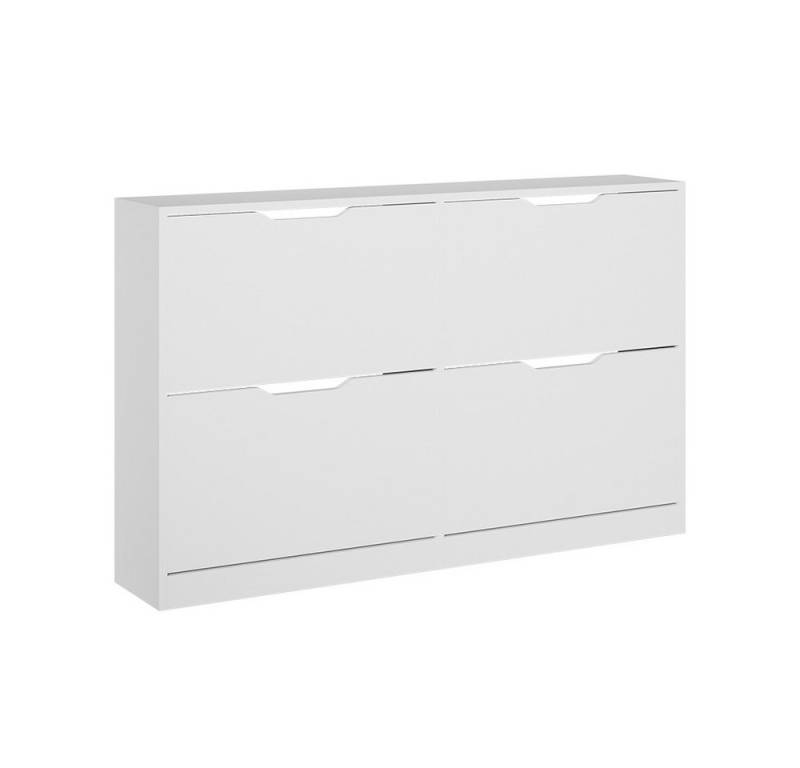 Vicco Schuhkipper Luca, Weiß, 116.6 x 72.5 cm mit 4 Fächern von Vicco