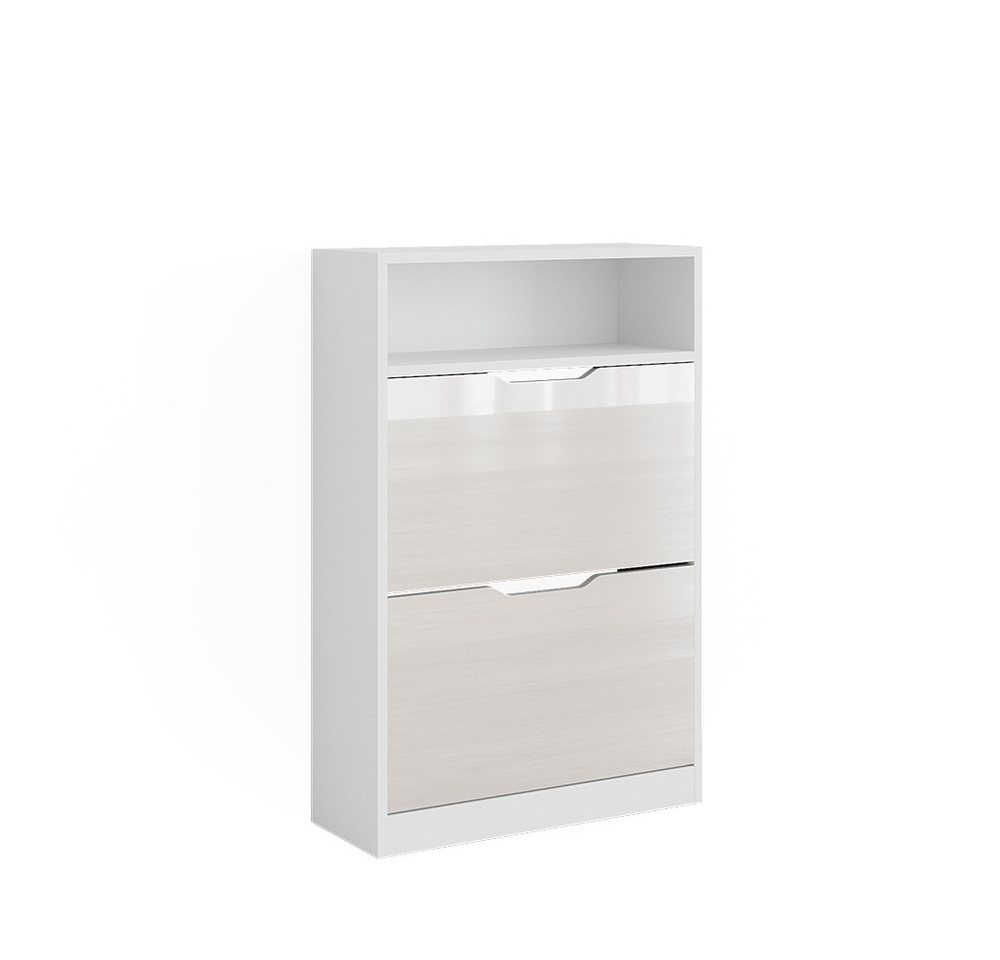 Vicco Schuhkipper Luca, Weiß Hochglanz, 22 x 89.5 cm mit 2 Fächern Vicco Schuhkipper Luca, Weiß Hochglanz, 22 x 89.5 cm mit 2 Fächern von Vicco