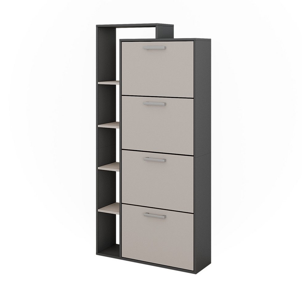 Vicco Schuhkipper Orlando, Anthrazit/Greige, 80 x 166.1 cm mit 4 Fächern Vicco Schuhkipper Orlando, Anthrazit/Greige, 80 x 166.1 cm mit 4 Fächern von Vicco