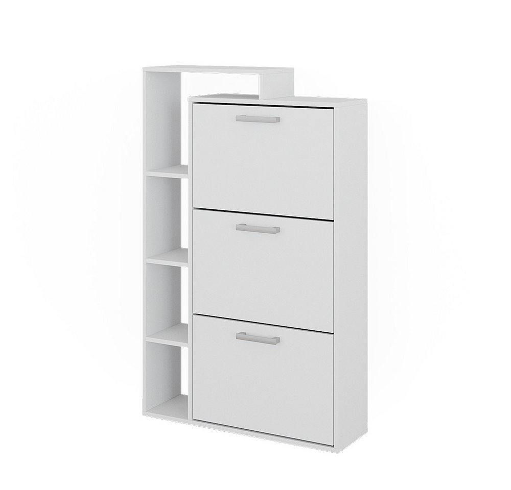 Vicco Schuhkipper Orlando, Weiß, 80 x 128.3 cm mit 3 Fächern Vicco Schuhkipper Orlando, Weiß, 80 x 128.3 cm mit 3 Fächern von Vicco