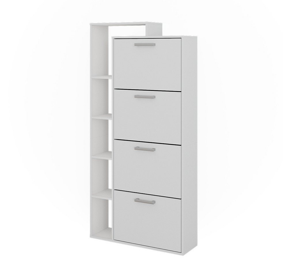 Vicco Schuhkipper Orlando, Weiß, 80 x 166.1 cm mit 4 Fächern Vicco Schuhkipper Orlando, Weiß, 80 x 166.1 cm mit 4 Fächern von Vicco