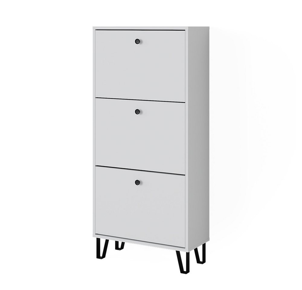 Vicco Schuhkipper Siri, Weiß, 36 x 135 cm mit 3 Klappschubladen Vicco Schuhkipper Siri, Weiß, 36 x 135 cm mit 3 Klappschubladen von Vicco