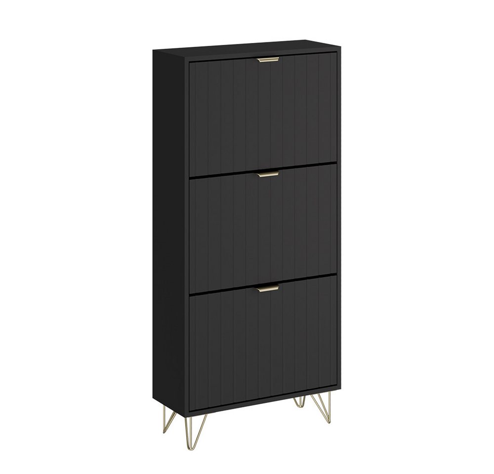 Vicco Schuhschrank Helge, Schwarz, 60 x 128.5 cm 3 Fächer Vicco Schuhschrank Helge, Schwarz, 60 x 128.5 cm 3 Fächer von Vicco