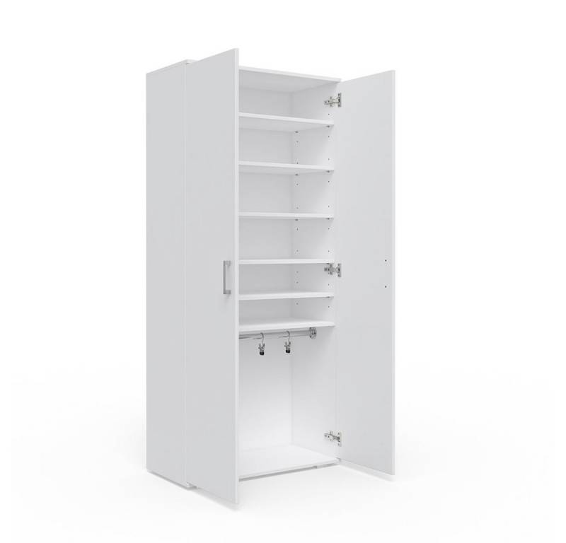 Vicco Schuhschrank Torge, Weiß, 80 x 178 cm von Vicco