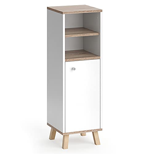 Vicco Midischrank Senyo, Weiß/Sonoma, 30 x 95 cm von Vicco