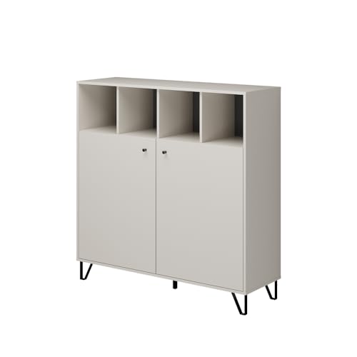 Vicco Sideboard Aldo Cashmere 124 x 125 cm Wohnzimmer 2 Türen 4 Fächer von Vicco