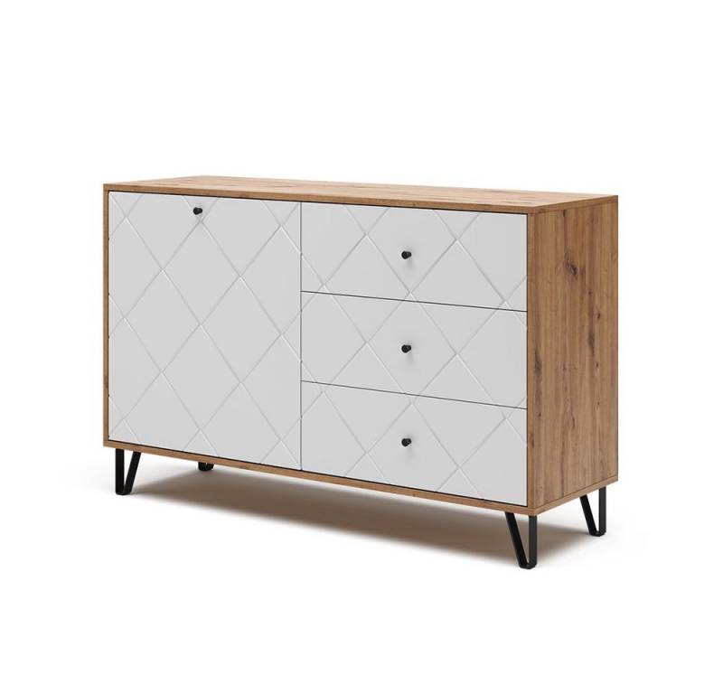 Vicco Sideboard Kommodenschrank Nizza Artisan/Weiß von Vicco