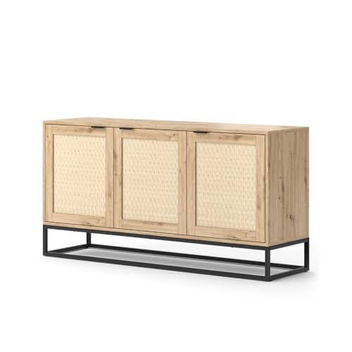 Vicco Sideboard Natal Eiche 140 x 72 cm 3 Türen von Vicco