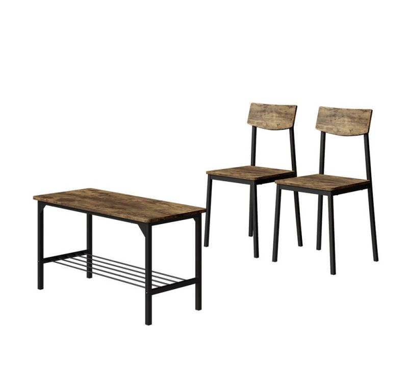 Vicco Sitzbank Fyrk, Schwarz/Eiche rustikal, 85 x 46 cm 3 Teile Vicco Sitzbank Fyrk, Schwarz/Eiche rustikal, 85 x 46 cm 3 Teile von Vicco