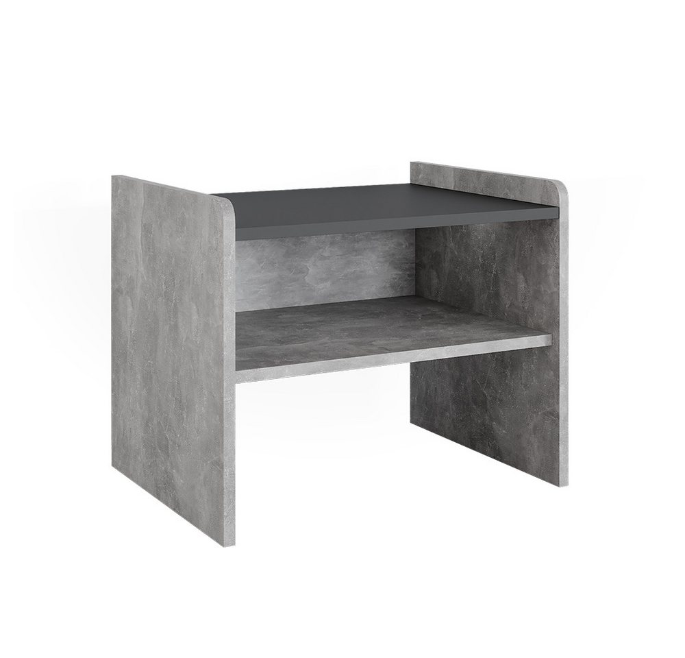 Vicco Sitzbank Roman, Beton/Anthrazit, 53.5 x 41.1 cm von Vicco